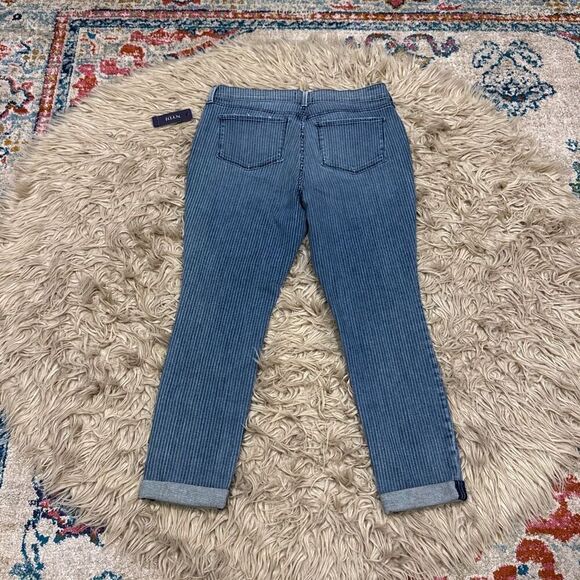 NWT NYDJ pinstripe engineer Jeans size 12 petite - Picture 6 of 6